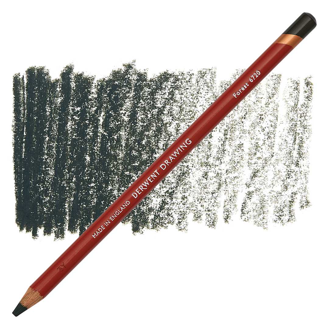 Open in modal - Derwent Drawing Pencil - Forest pencil and swatch