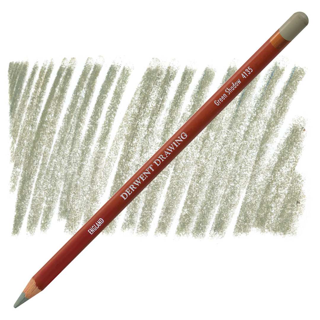 Open in modal - Derwent Drawing Pencil - Green Shadow pencil and swatch