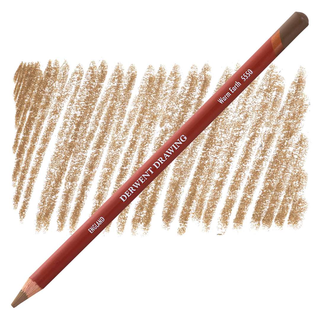 Open in modal - Derwent Drawing Pencil - Warm Earth pencil and swatch