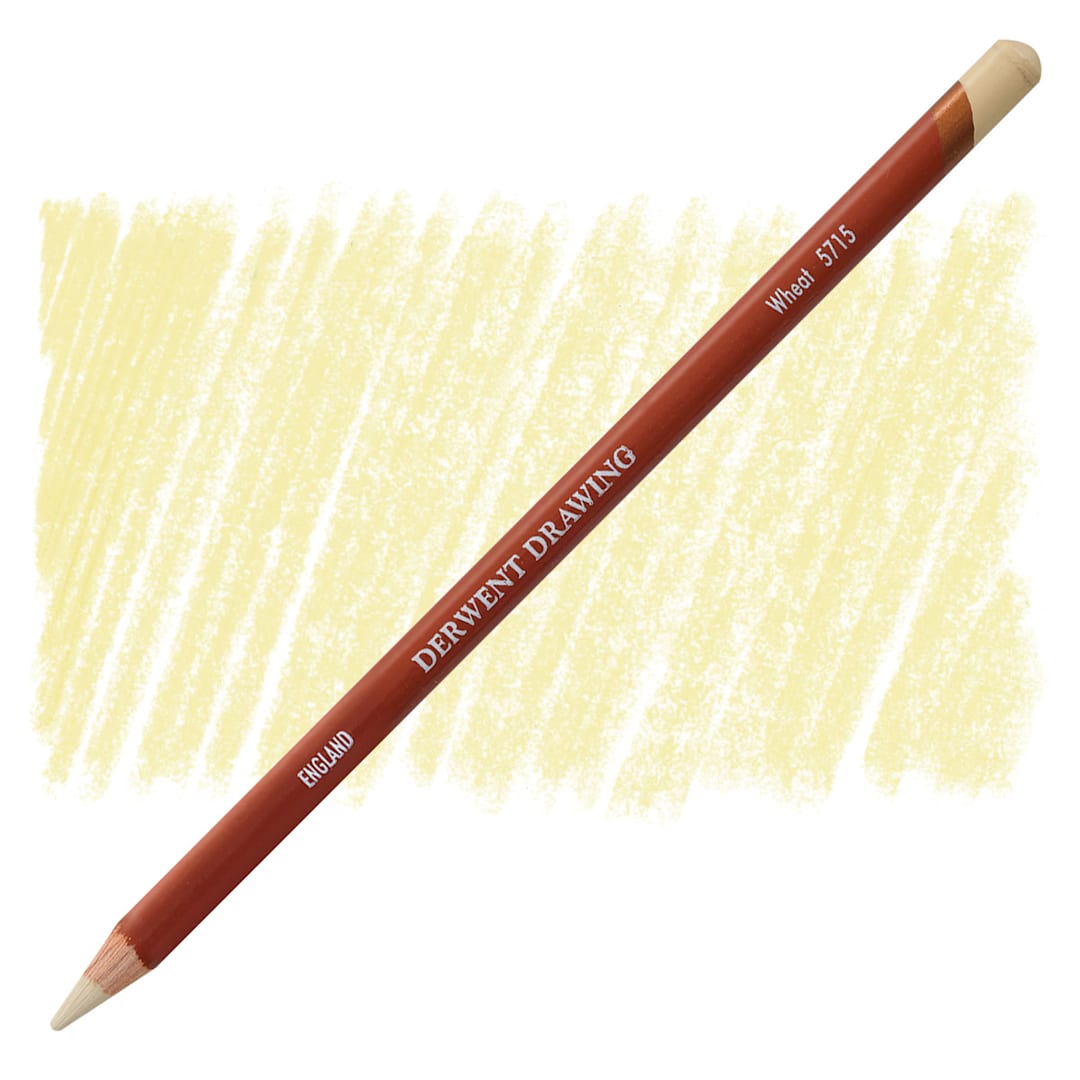 Open in modal - Derwent Drawing Pencil - Wheat pencil and swatch