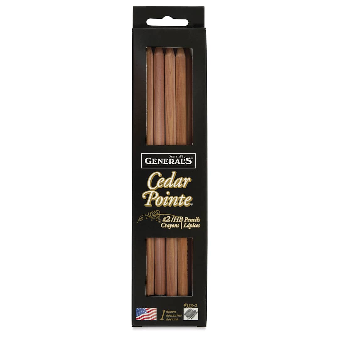 Open in modal - General's Cedar Pencils - No. 2, Box of 12, front of the packaging