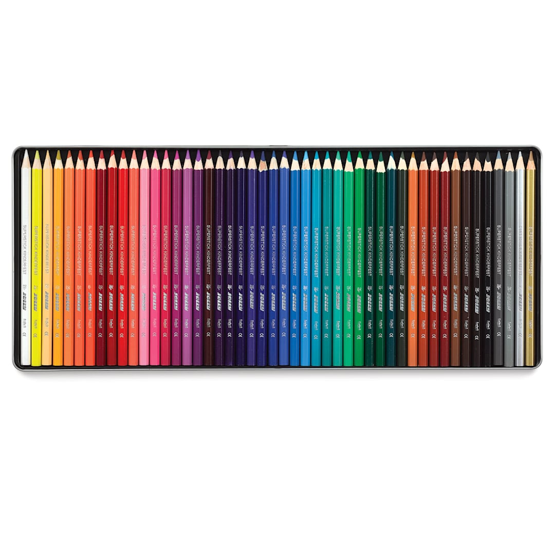 Jolly Superstick Colored Pencils - Assorted Colors, Set of 48