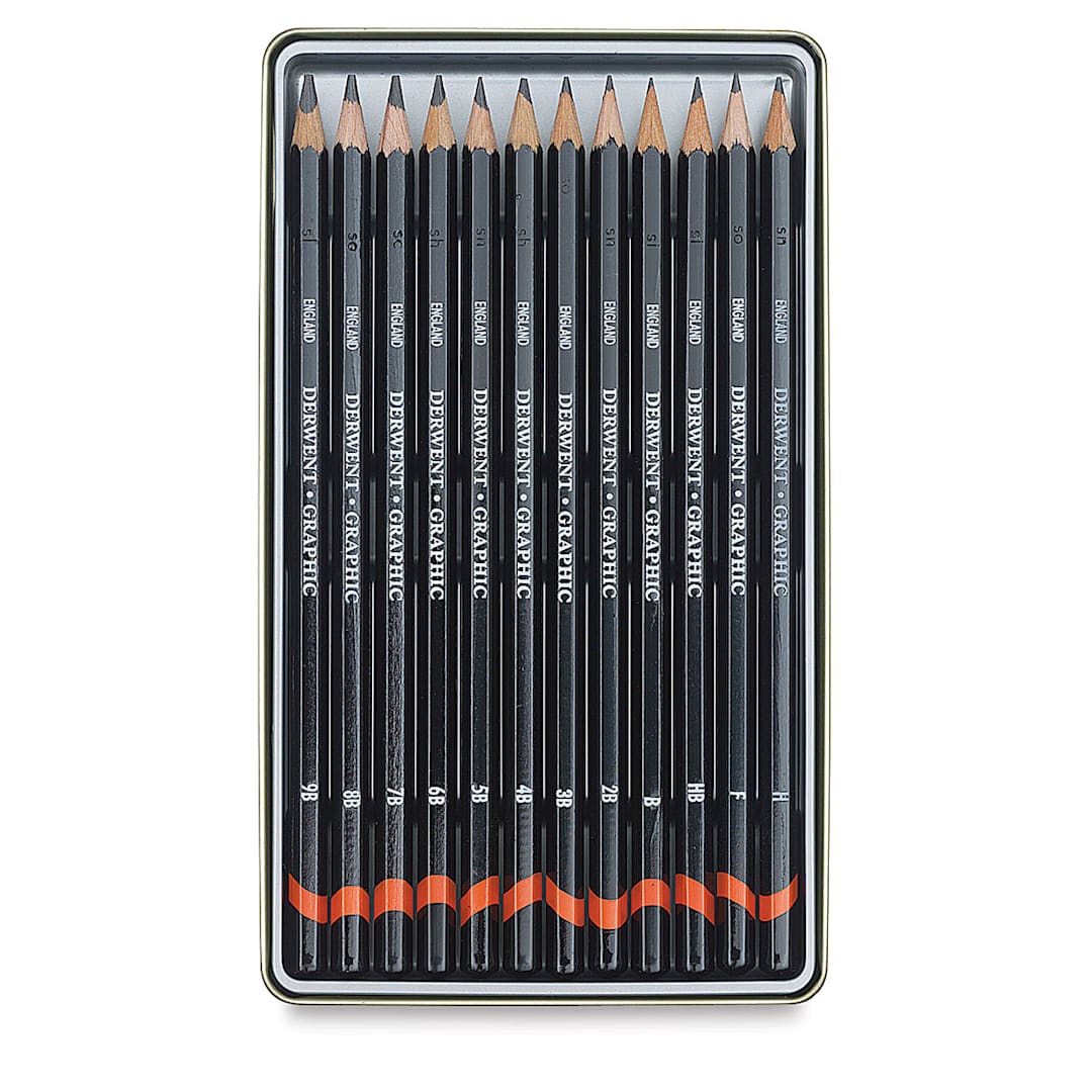 Open in modal - Derwent Graphic Pencils - Soft Set of 12 (Contents of Package)