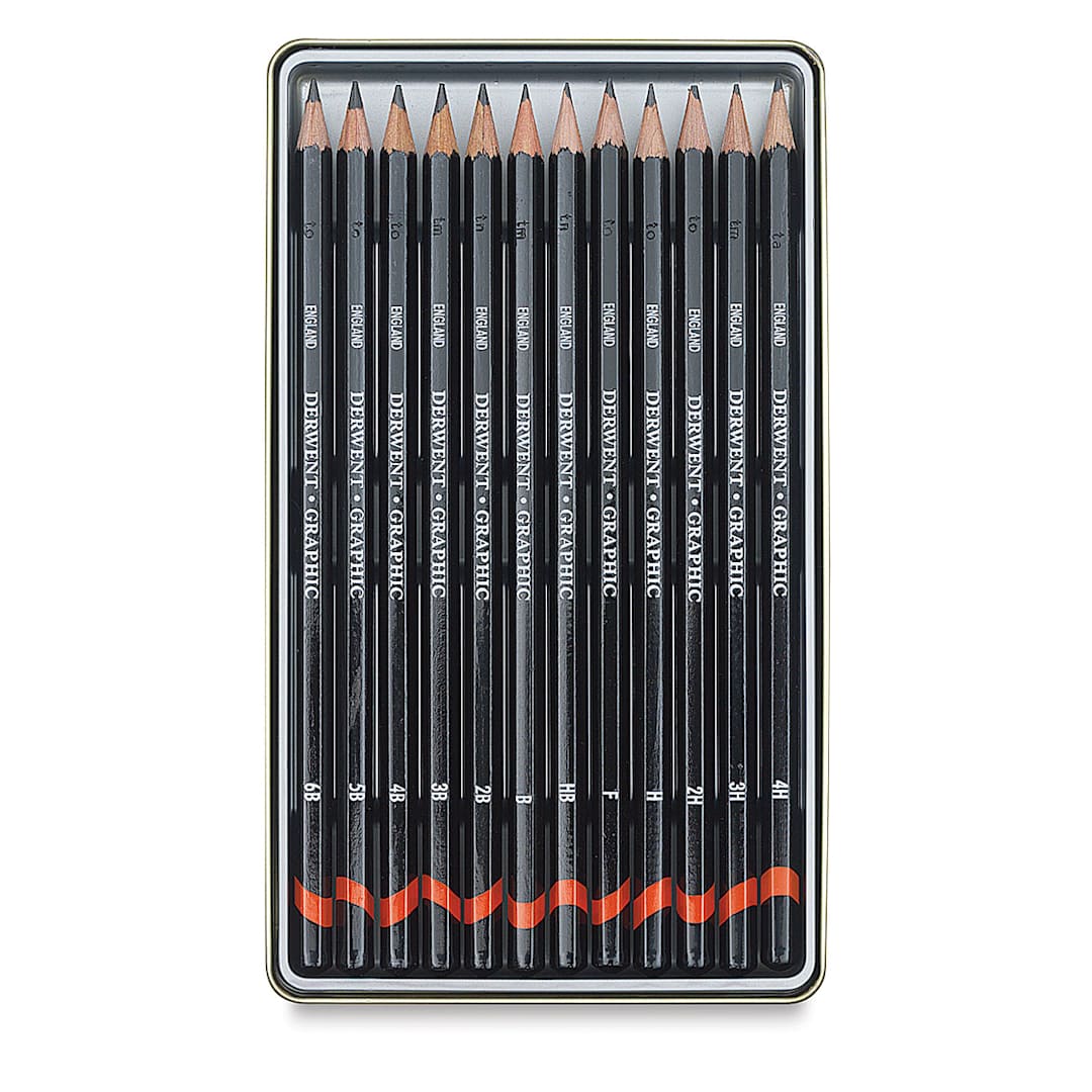 Open in modal - Derwent Graphic Pencils - Medium Designer, Set of 12, contents