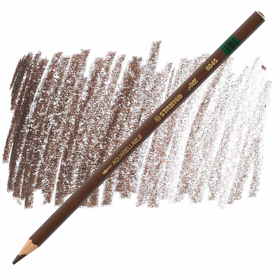 Open in modal - Stabilo Colored Marking Pencil - Brown pencil and swatch