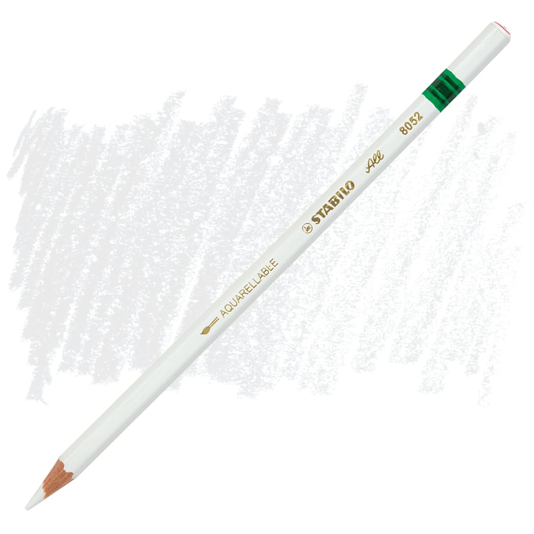 Open in modal - Stabilo Colored Marking Pencil - White pencil and swatch