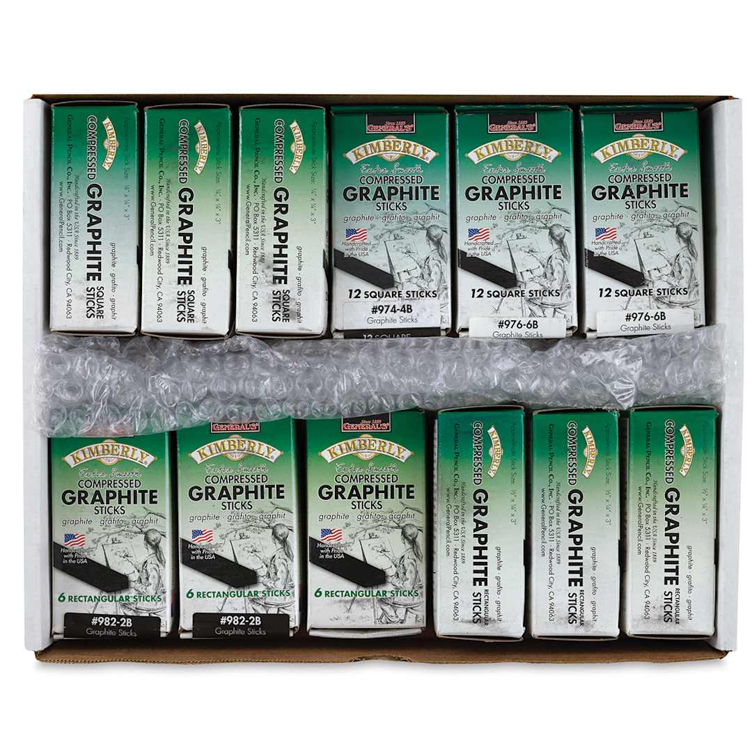 Open in modal - General's Kimberly Graphite Sticks - Component packages of 144 pc Class pack shown