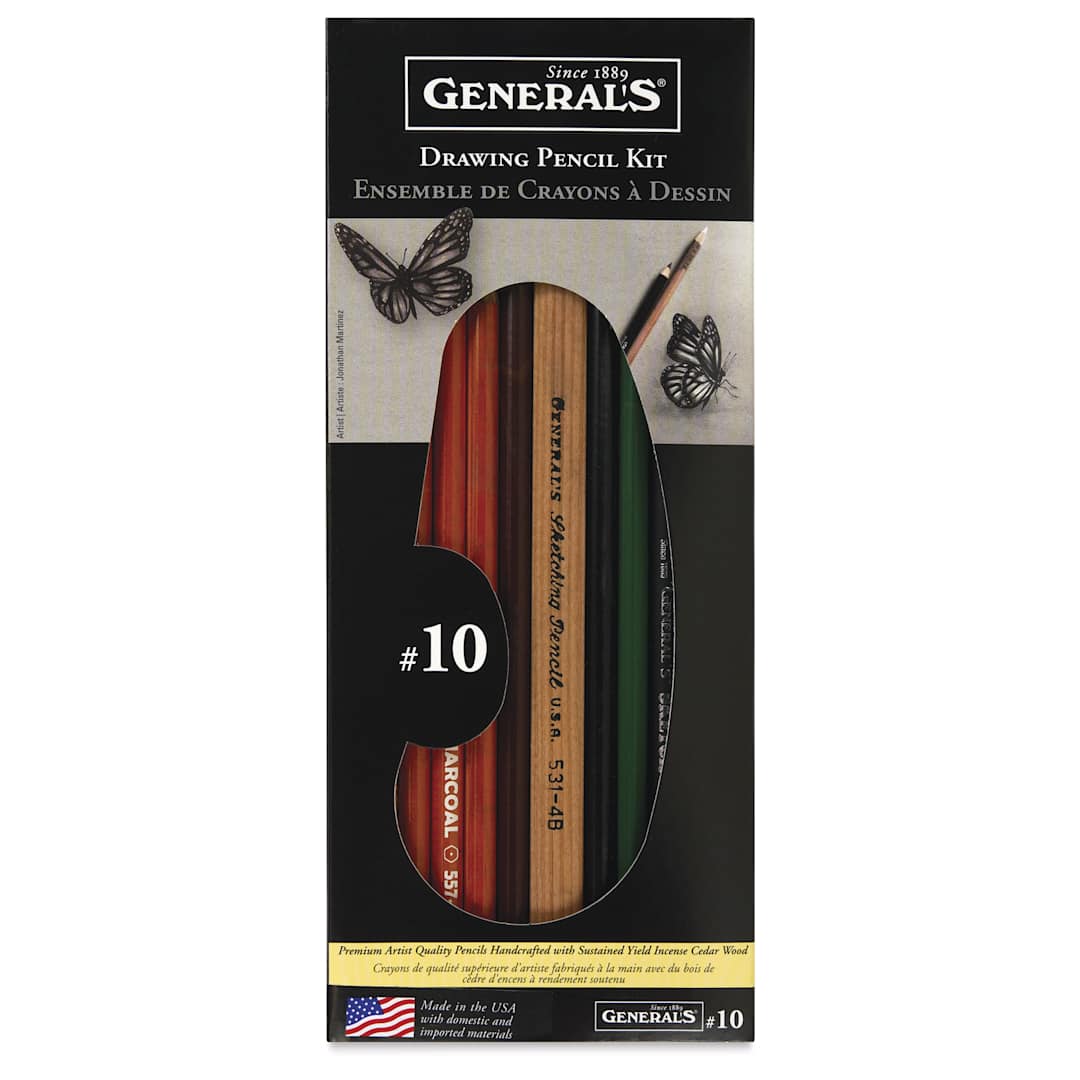 Open in modal - General's Drawing Pencil Set No. 10, front of the packaging