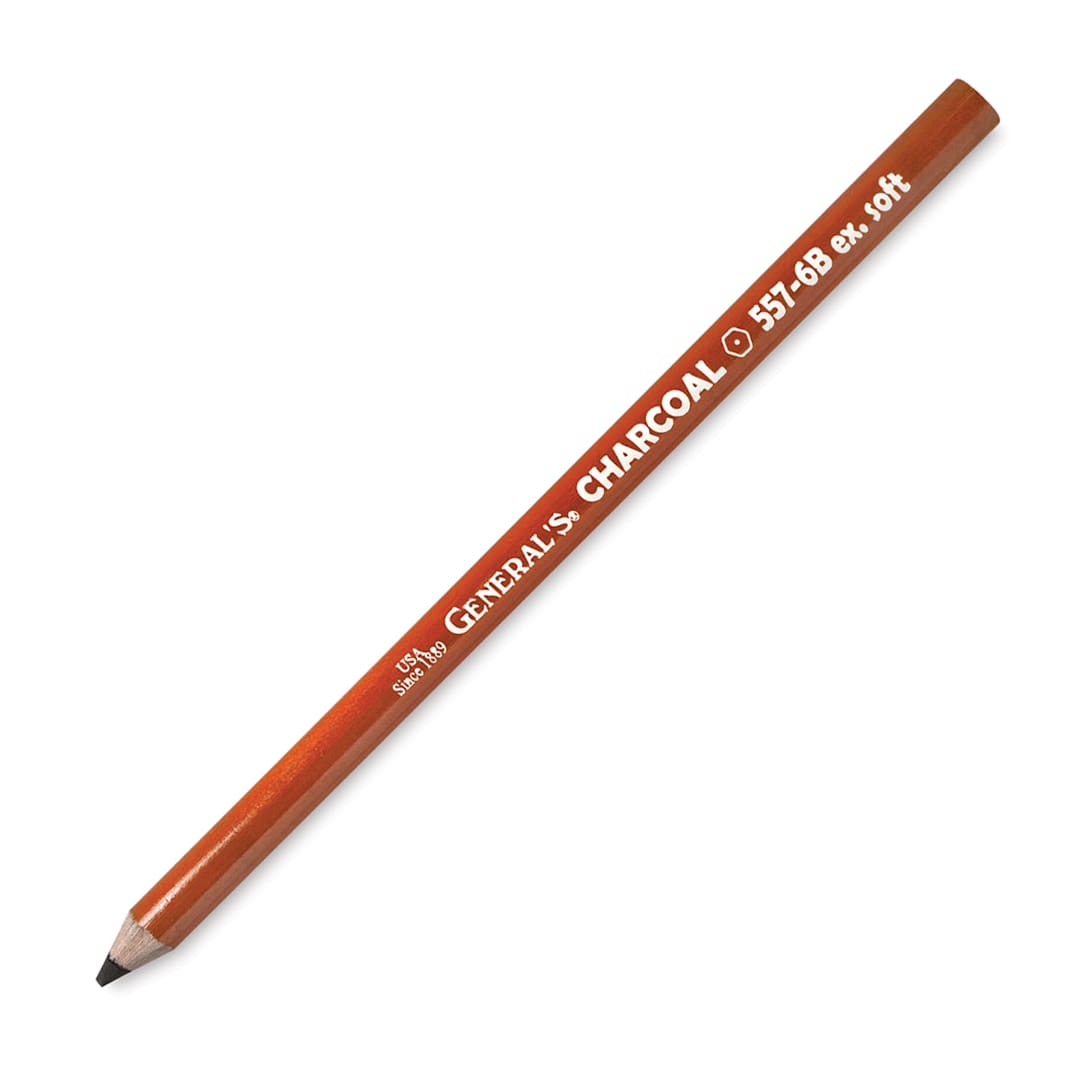 Open in modal - General's Charcoal Pencil - Black, 6B