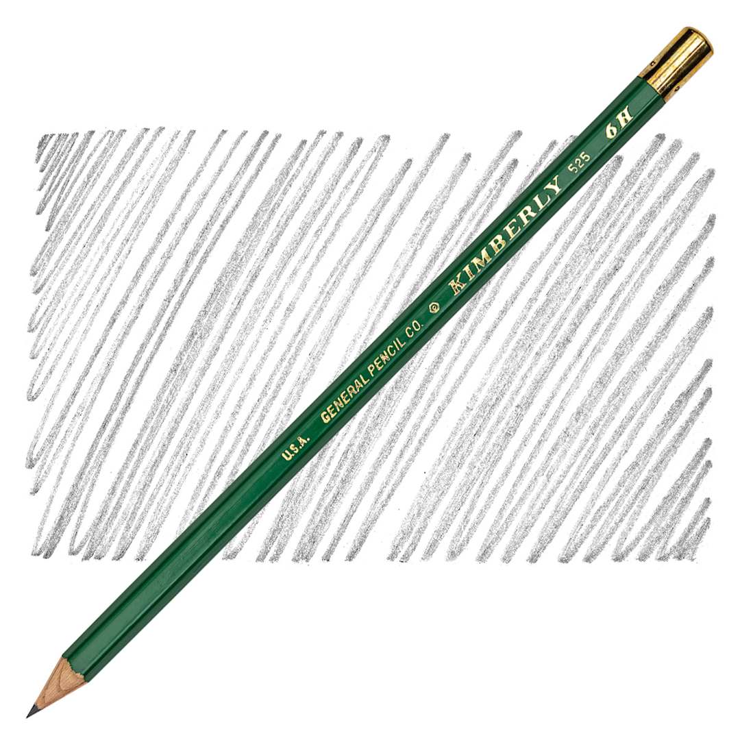 Open in modal - General's Kimberly Drawing Pencil - 6H pencil and swatch