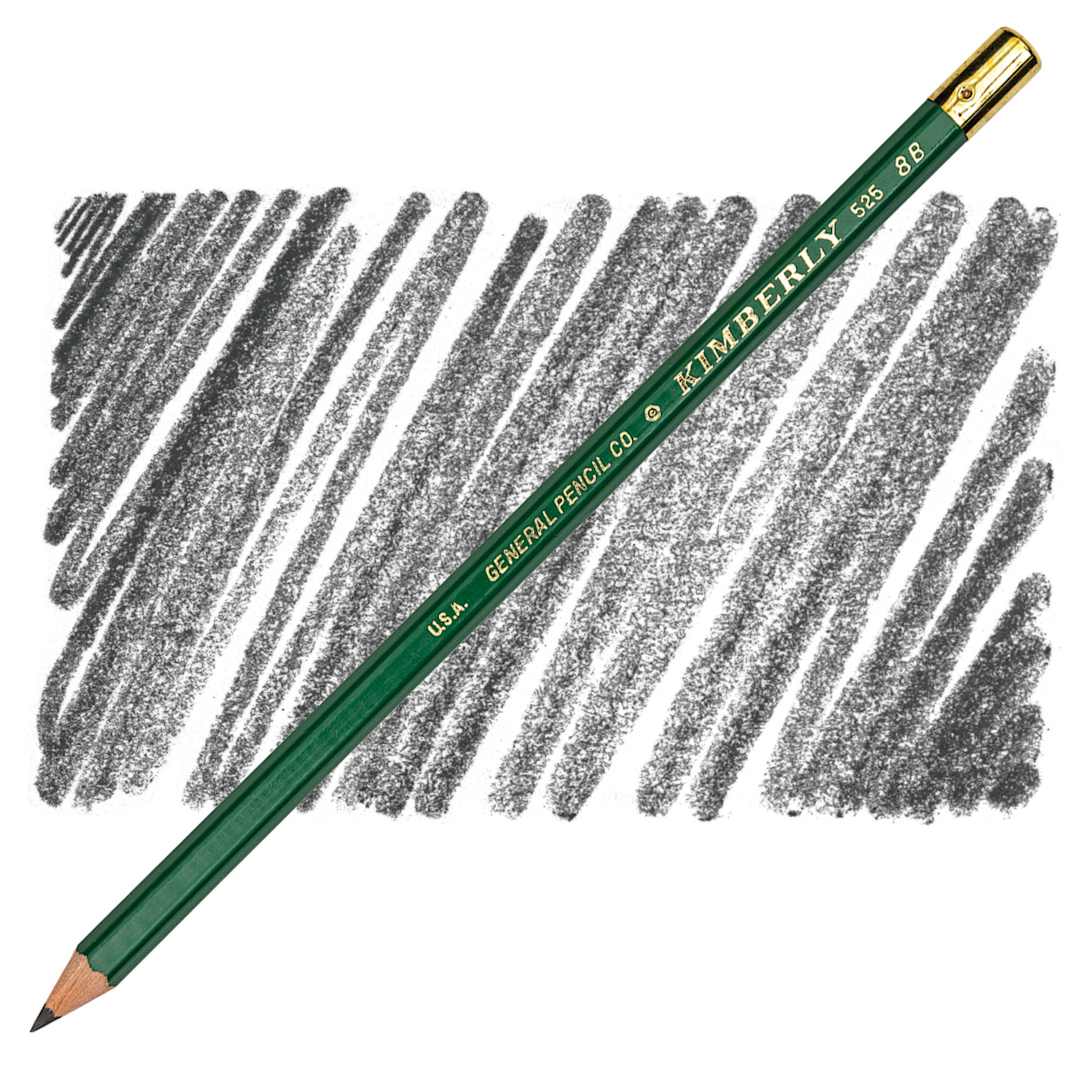 Open in modal - General's Kimberly Drawing Pencil - 8B pencil and swatch