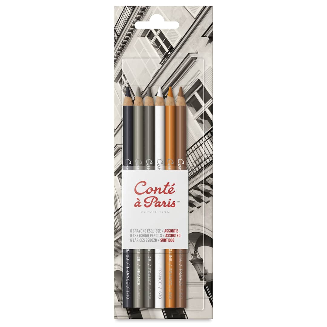 Open in modal - Conté à Paris Sketching Pencils - Set of 6