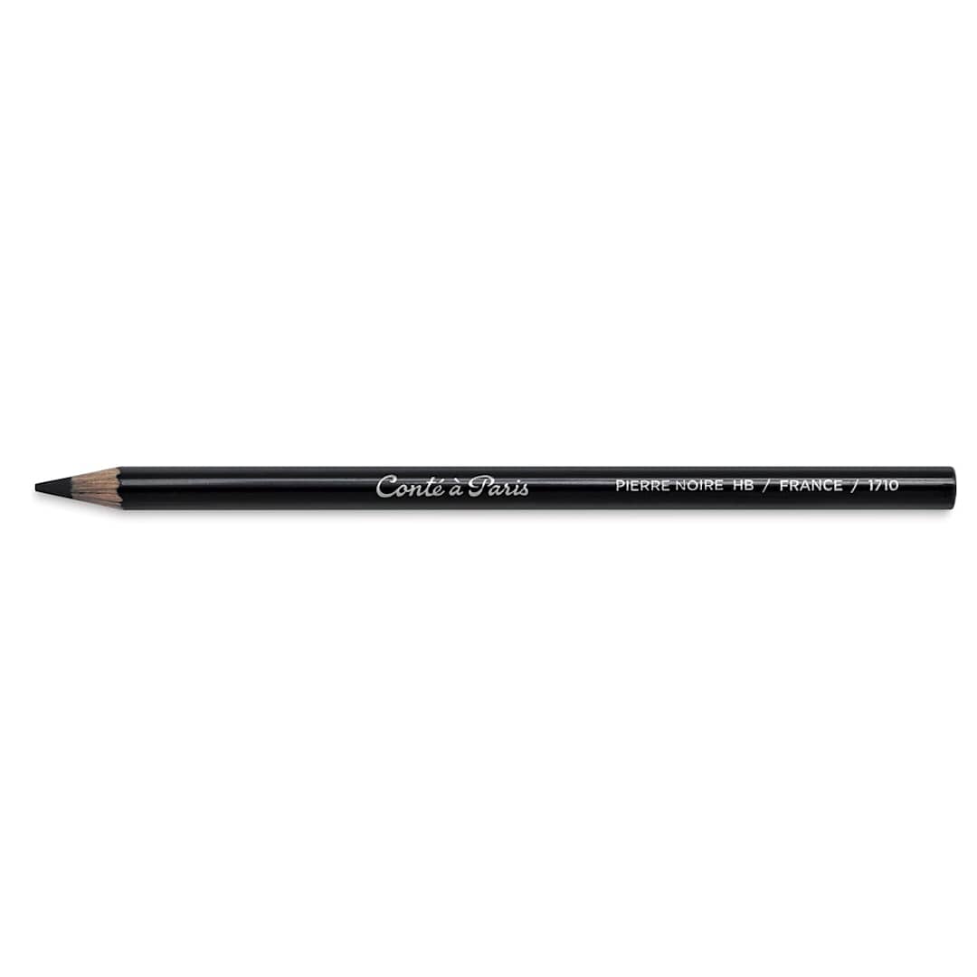 Open in modal - Conté à Paris Sketching Pencils - Single Pierre Noire pencil shown horizontally