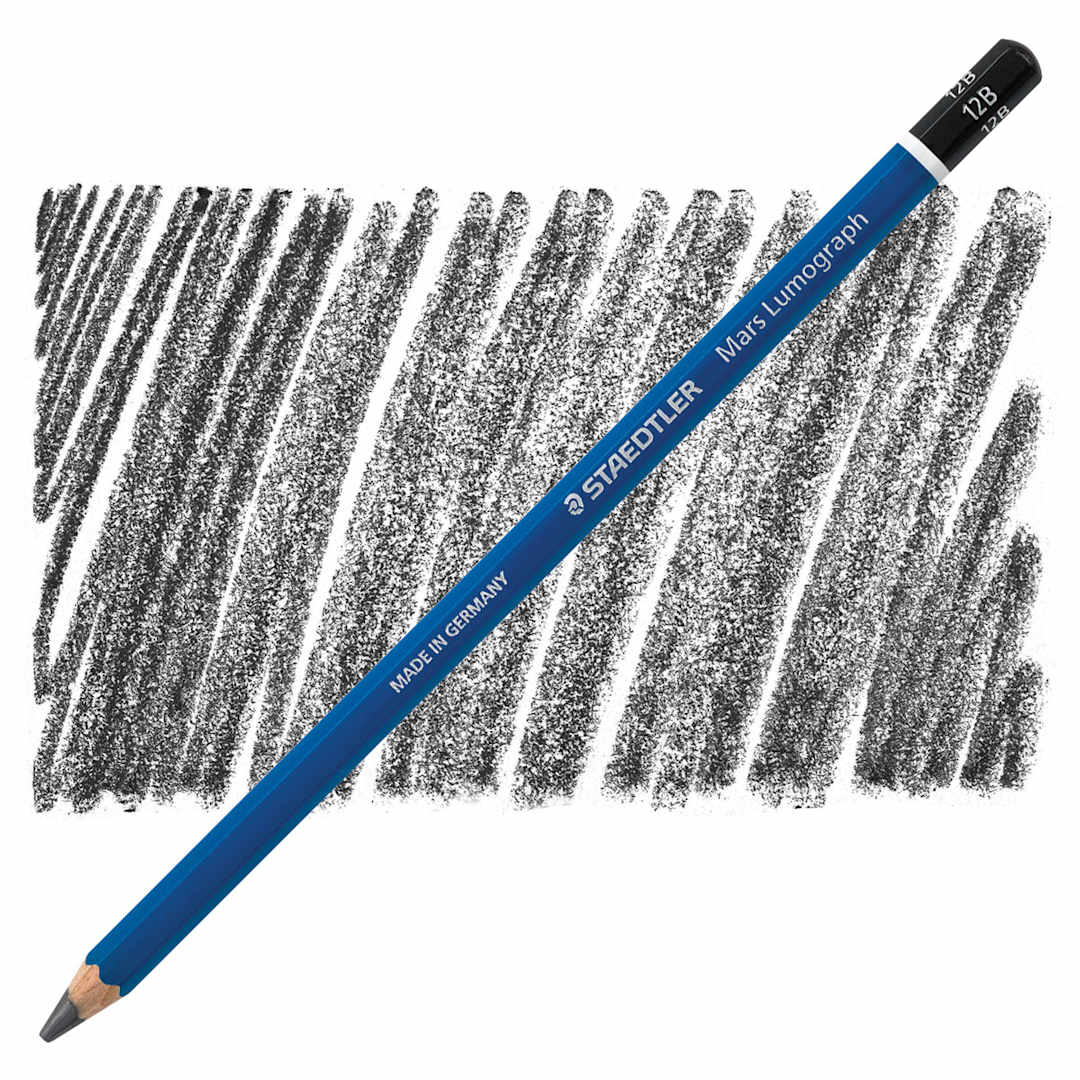 Open in modal - Staedtler Lumograph Drawing and Sketching Pencil - 12B pencil and swatch