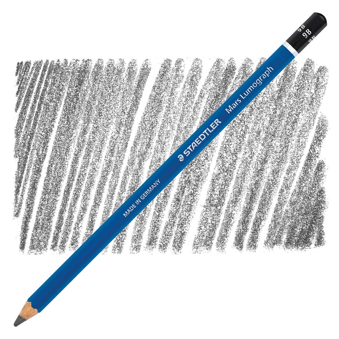 Open in modal - Staedtler Lumograph Drawing and Sketching Pencil - 9B pencil and swatch