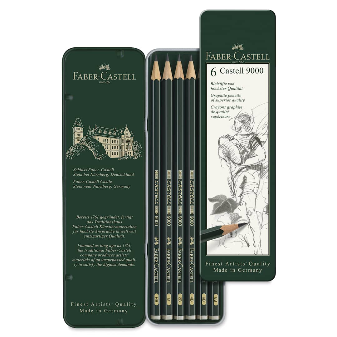 Open in modal - Faber-Castell 9000 Pencil Set - Drawing Set, Set of 6