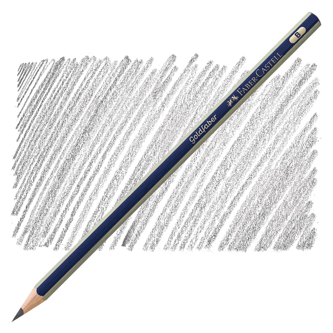 Open in modal - Faber-Castell Goldfaber Sketching Pencil - B pencil and swatch