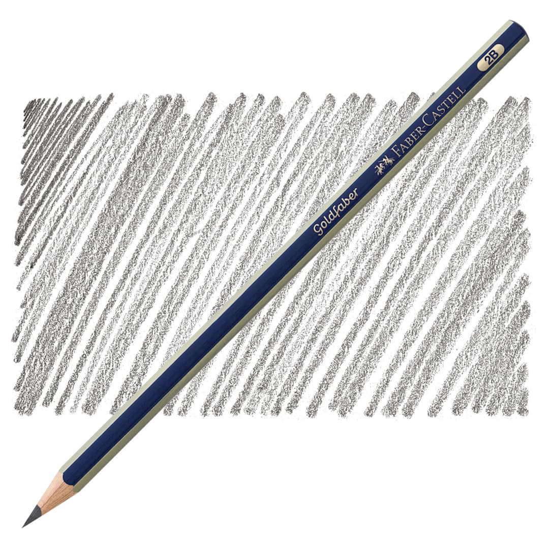 Open in modal - Faber-Castell Goldfaber Sketching Pencil - 2B pencil and swatch