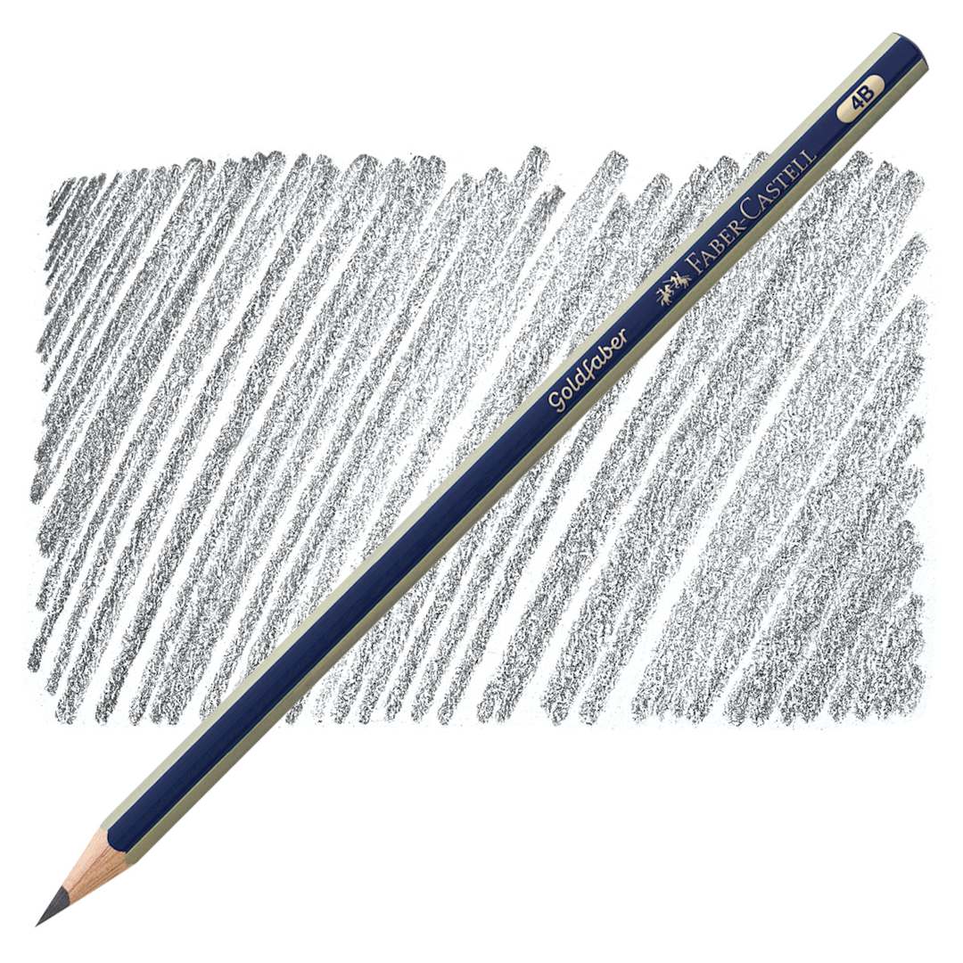 Open in modal - Faber-Castell Goldfaber Sketching Pencil - 4B pencil and swatch