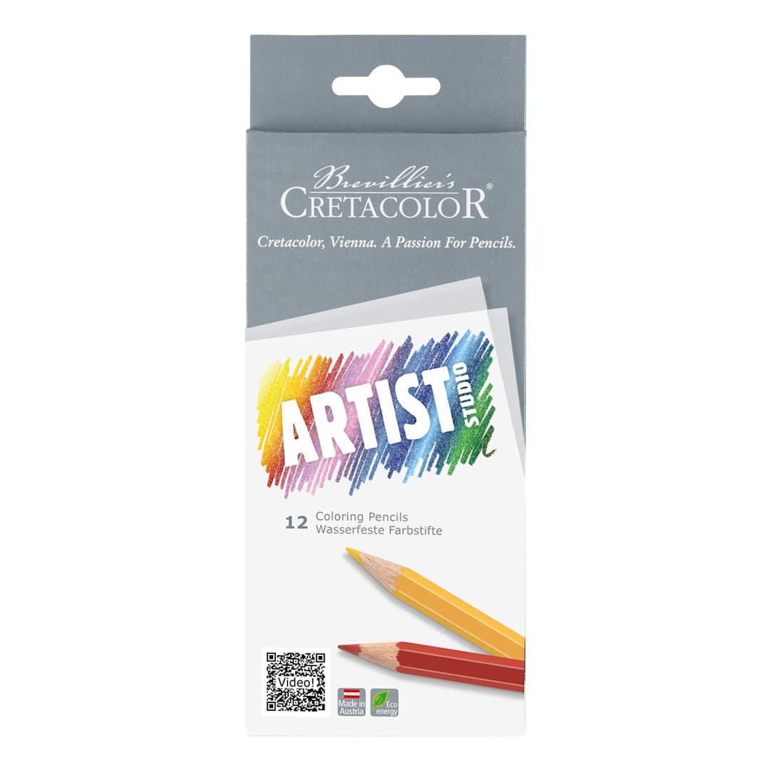 Open in modal - Cretacolor Artist Studio Coloring Pencil Set, 12-Colors