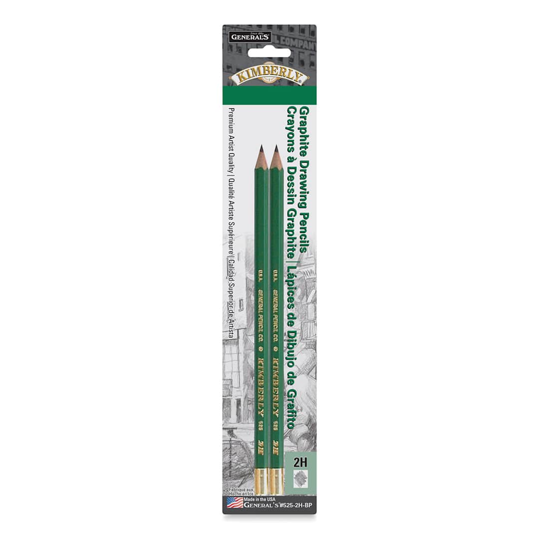 Open in modal - General's Kimberly Graphite Pencil - 2H, Pkg of 2, front of the packaging