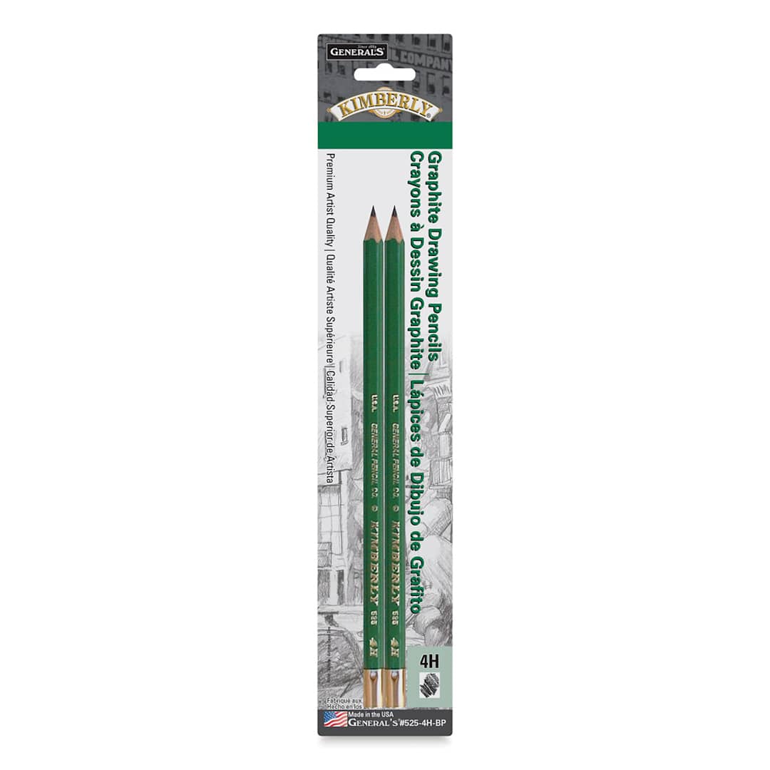 Open in modal - General's Kimberly Graphite Pencil - 4H, Pkg of 2, front of the packaging