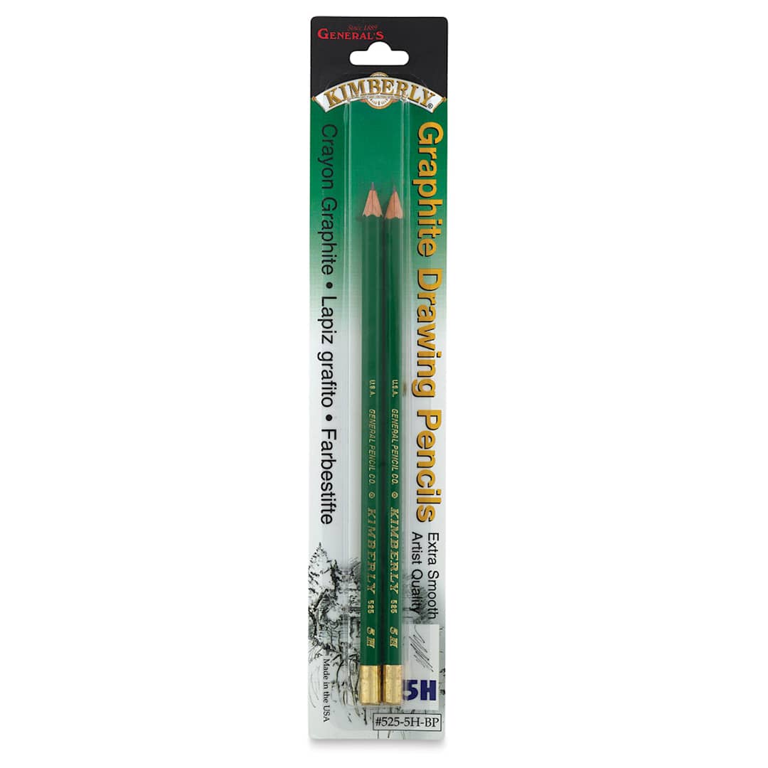 Open in modal - General's Kimberly Graphite Pencil - 5H, Pkg of 2, front oft he packaging