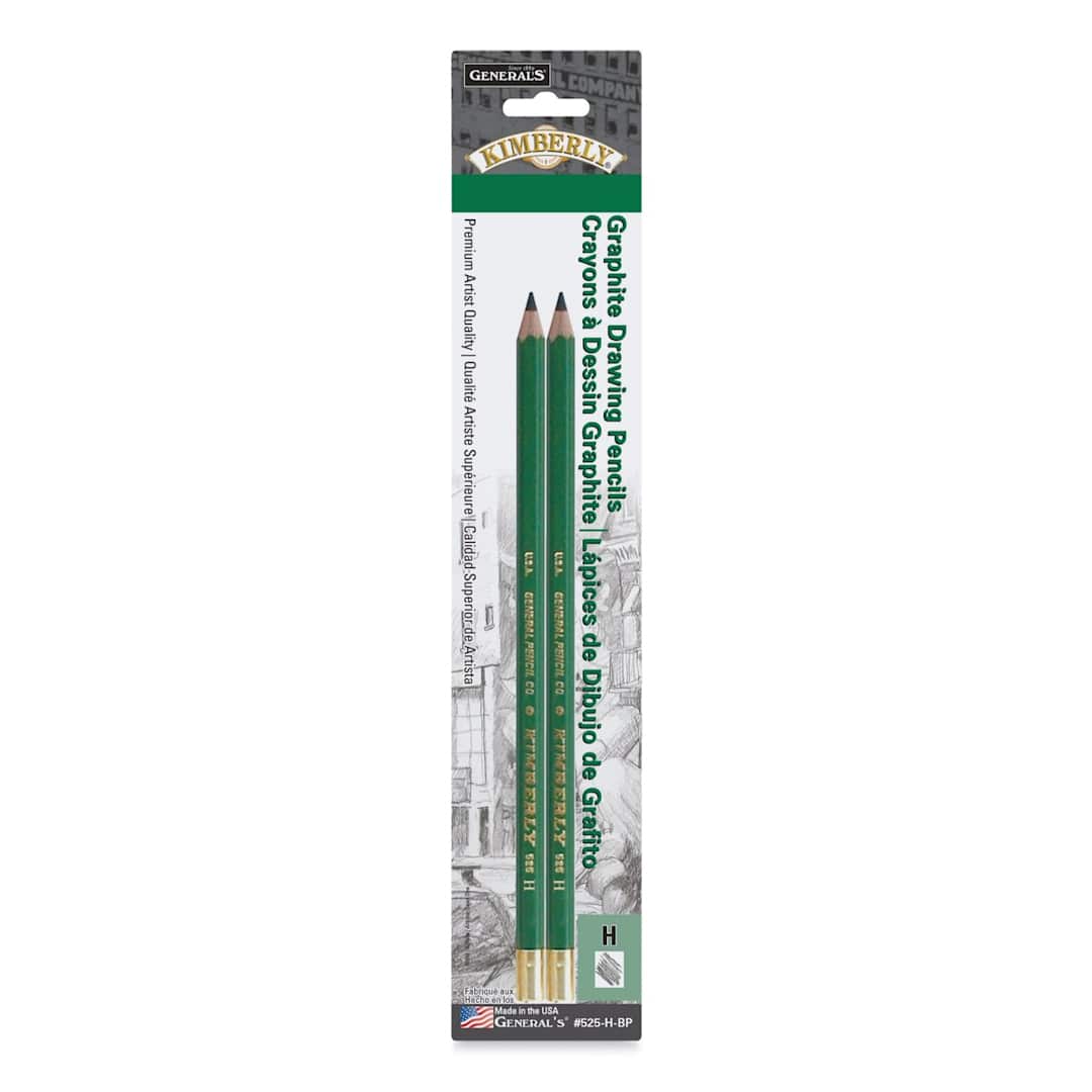 Open in modal - General's Kimberly Graphite Pencil - H, Pkg of 2, front of the packaging