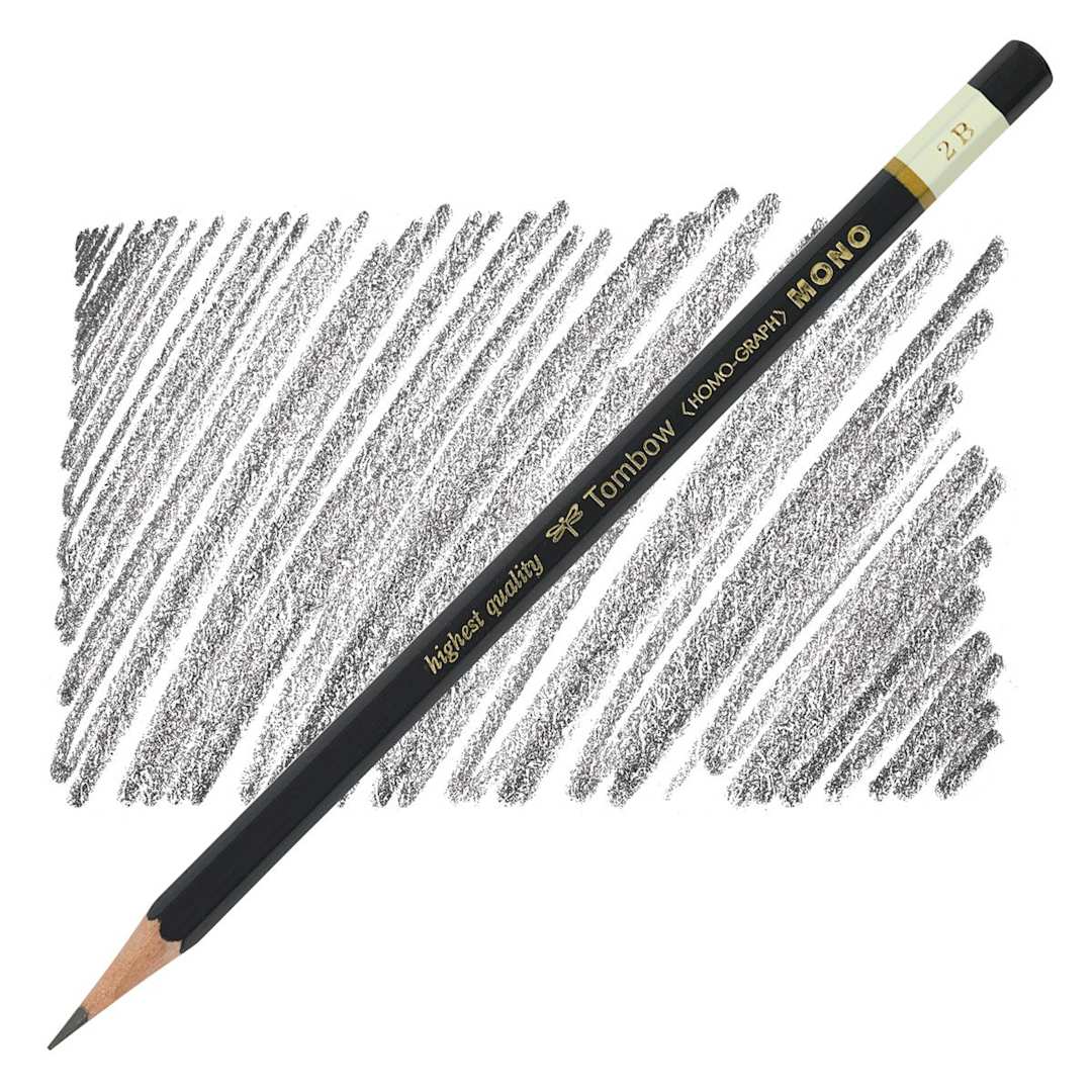 Open in modal - Tombow Mono Professional Drawing Pencil - 2B pencil and swatch