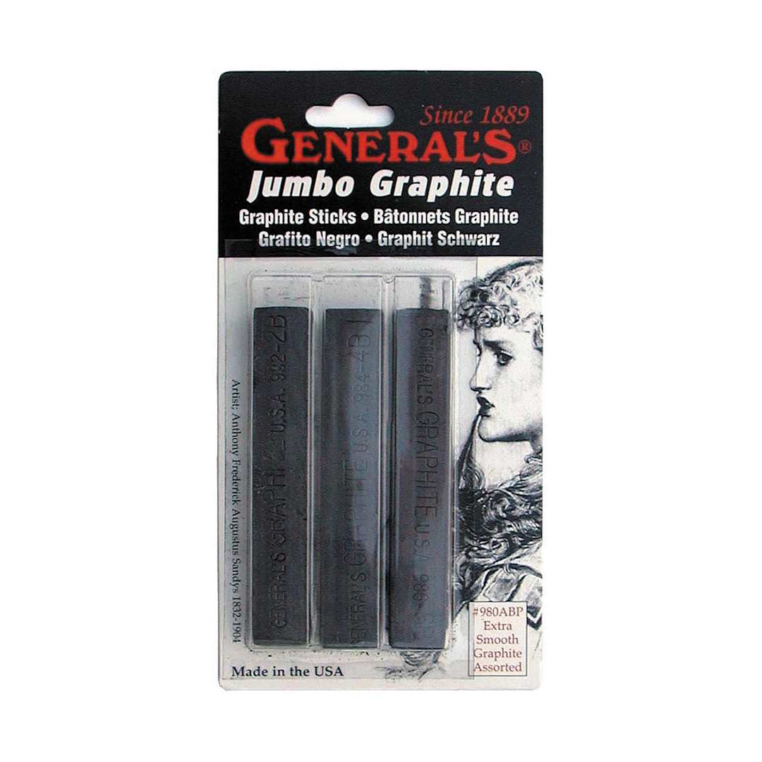 Open in modal - Jumbo Compressed Graphite Stick Set 3 Pack - Peggable