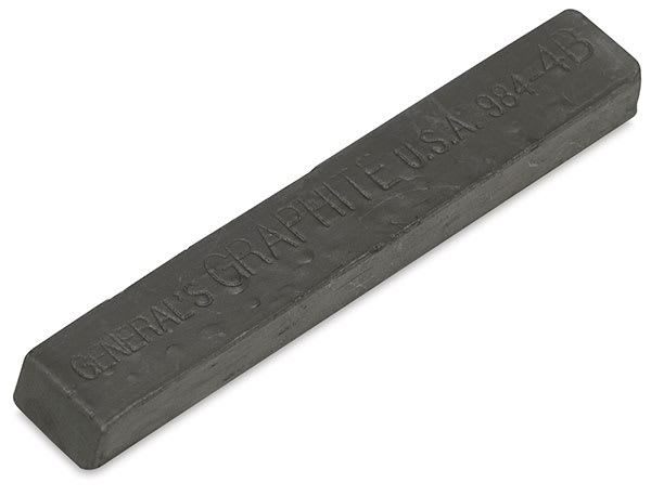 Open in modal - General's Wide Compressed Graphite Sticks - 1/2" wide stick shown at angle
