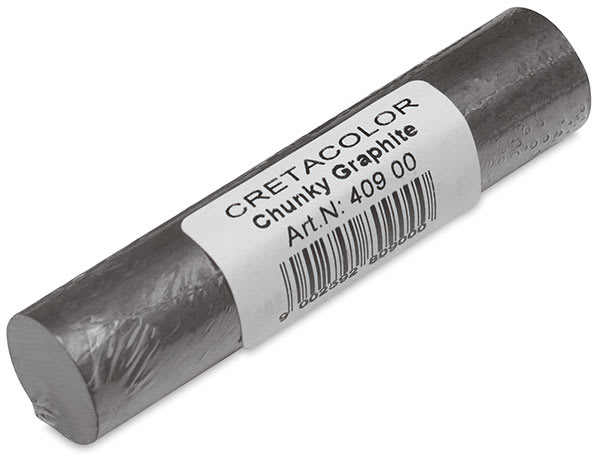 Open in modal - Chunky Graphite Stick - Angled view of Stick with label