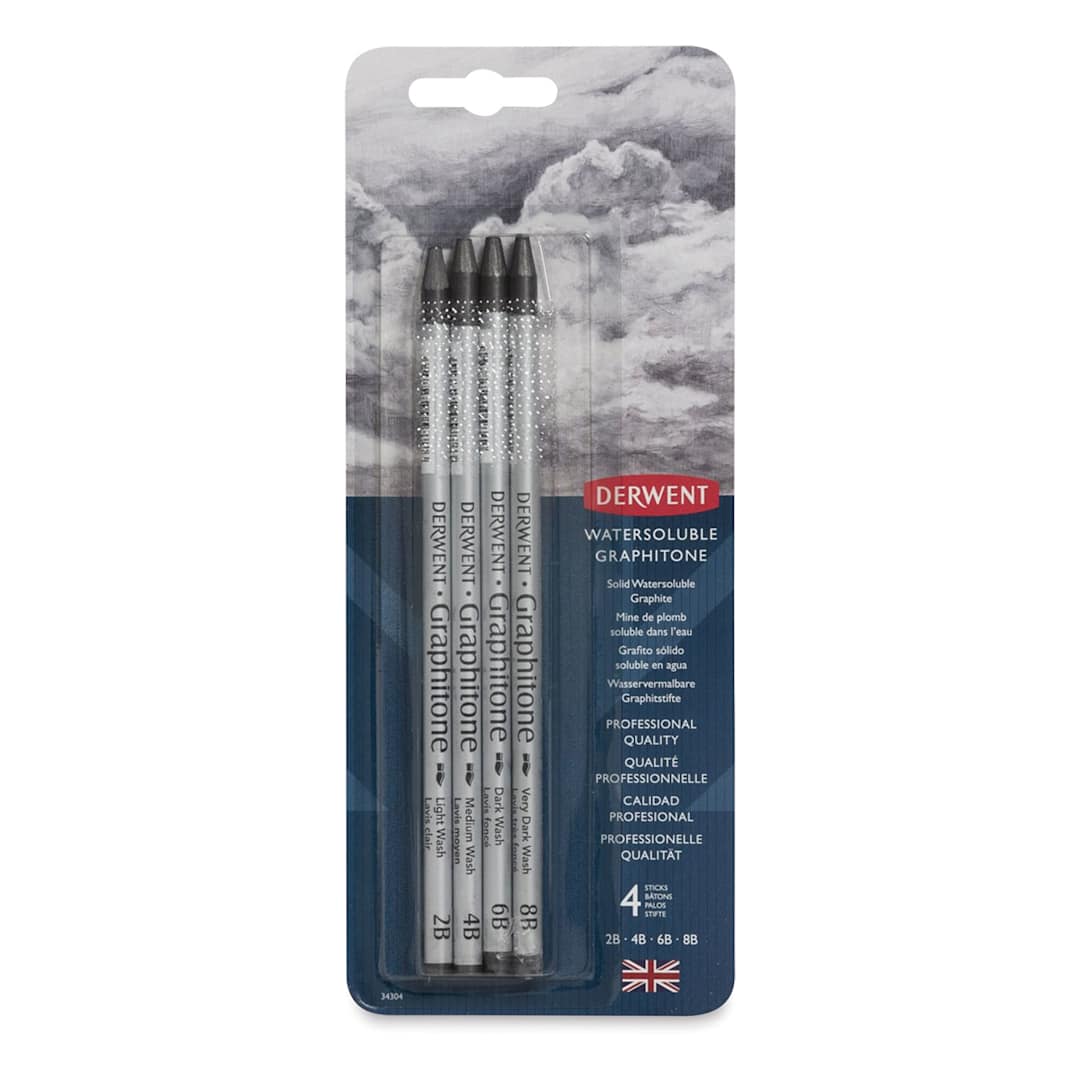 Open in modal - Graphitone Water Soluble Pencils, Pkg of 4