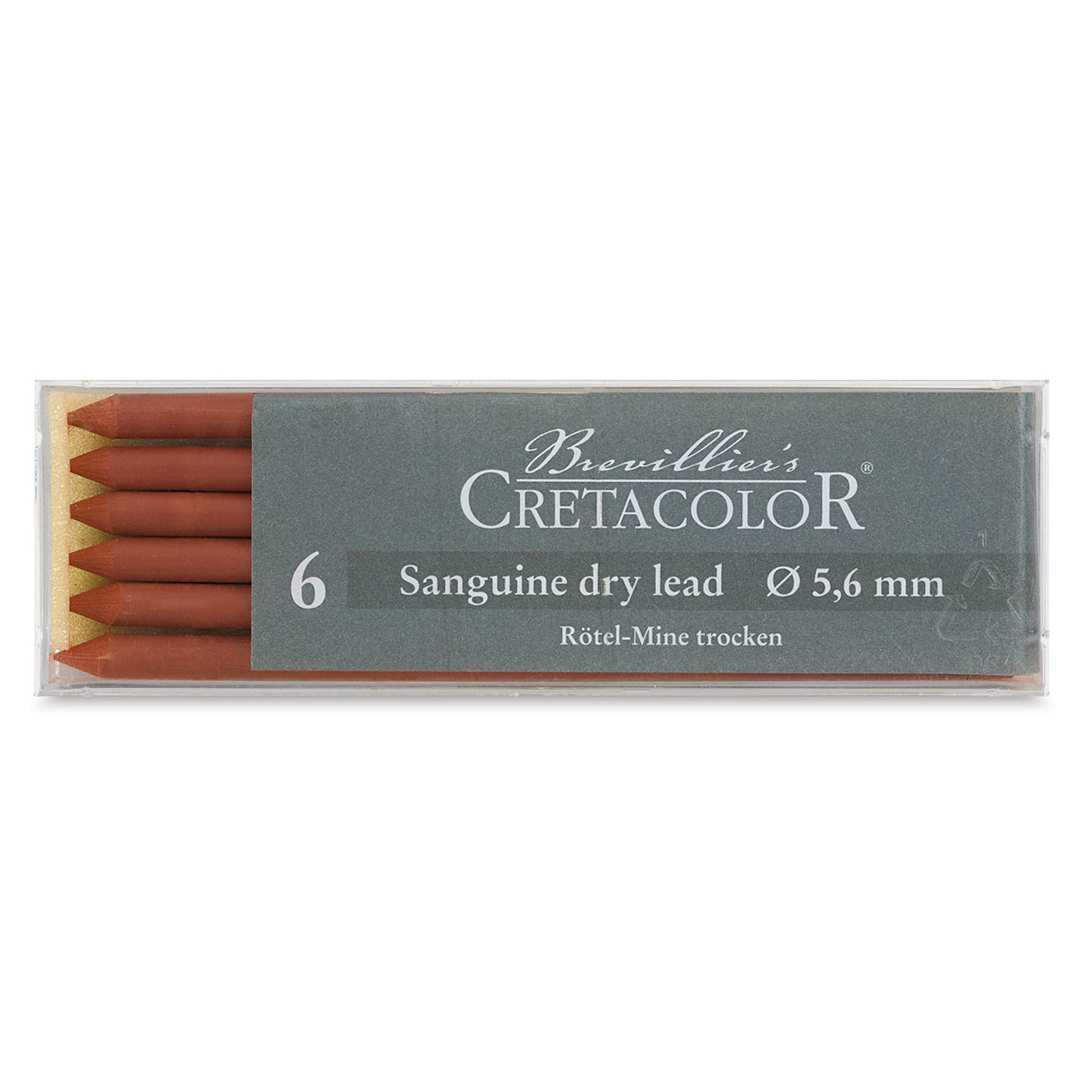Open in modal - Cretacolor Leads - Set of 6 Sanguine Chalk leads shown in package
