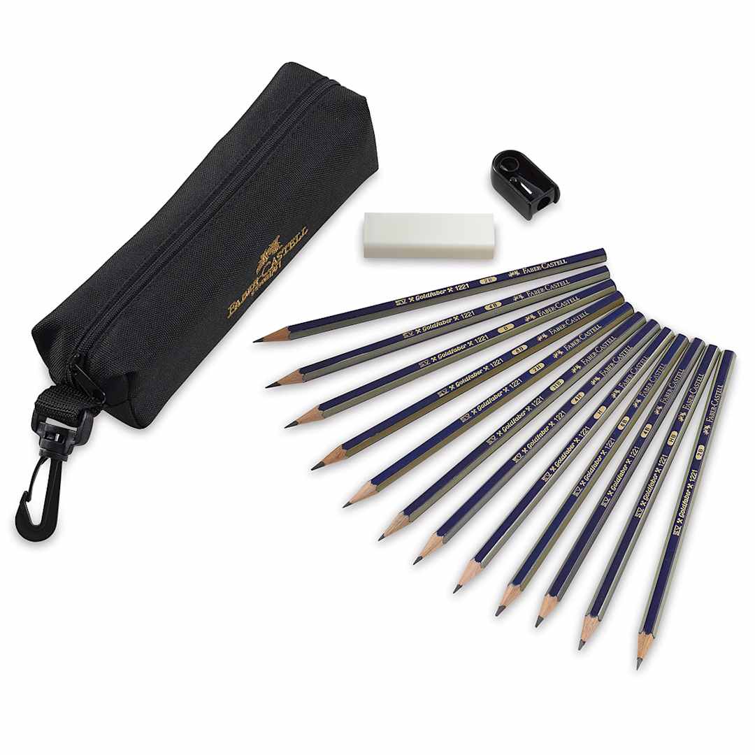 Open in modal - Faber-Castell Art-On-The-Go Drawing Set - Top view of components of Drawing set shown 