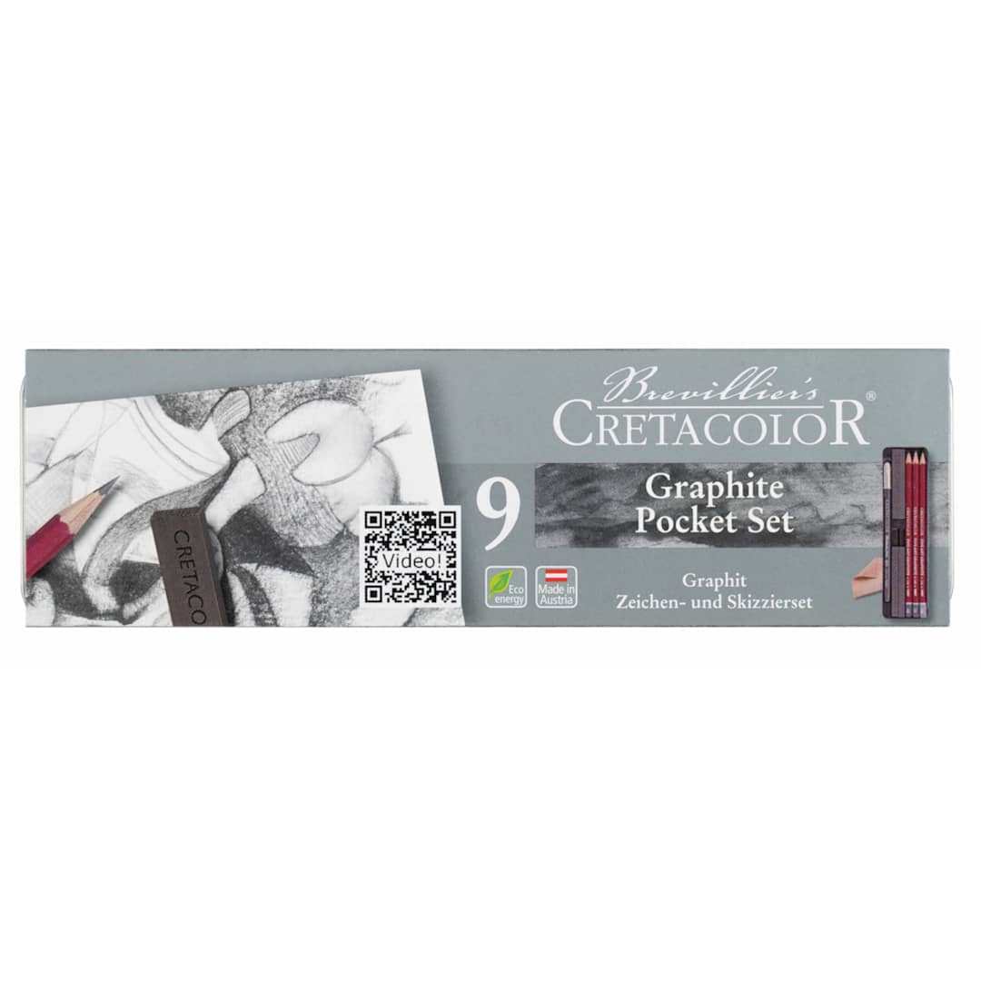Open in modal - Cretacolor Graphite Pocket Tin Set of 9
