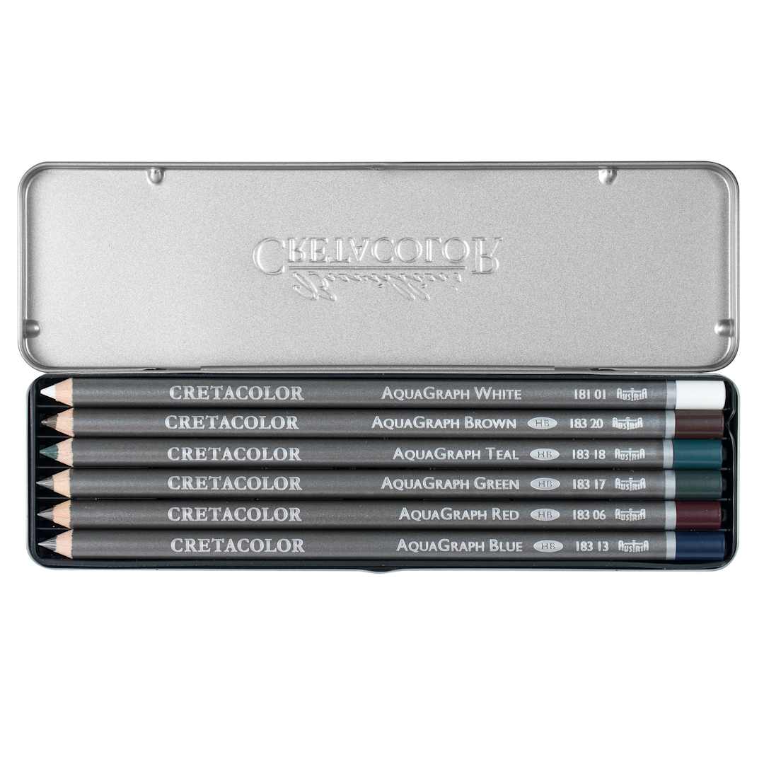 Open in modal - Cretacolor Graphite Water-Soluble Pencils Pocket Set