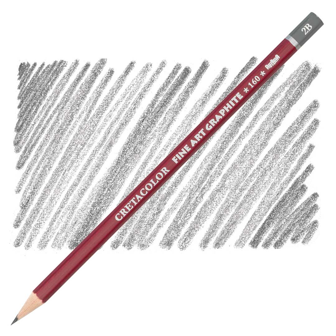 Open in modal - Cretacolor Fine Art Graphite Pencil - 2B pencil and swatch