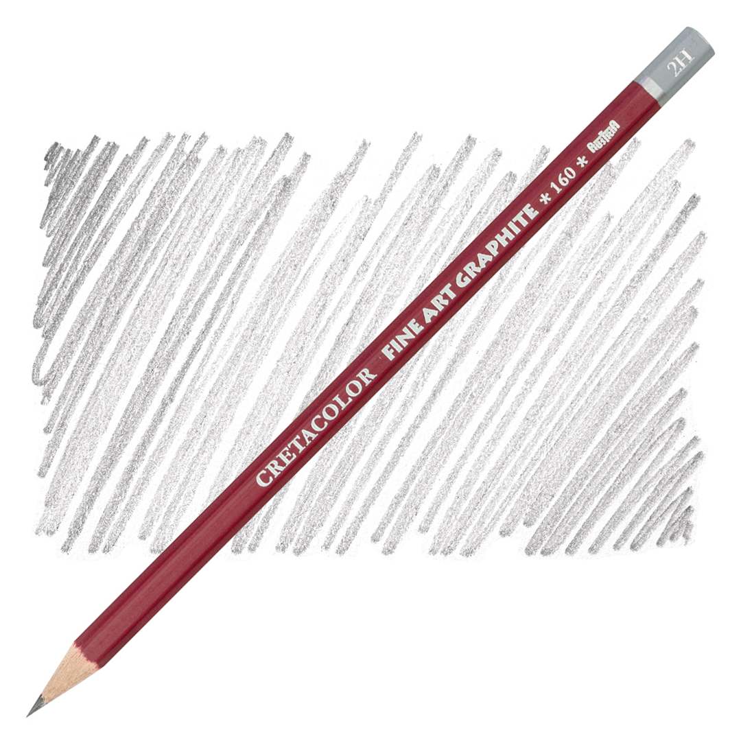 Open in modal - Cretacolor Fine Art Graphite Pencil - 2H (hardest) pencil and swatch