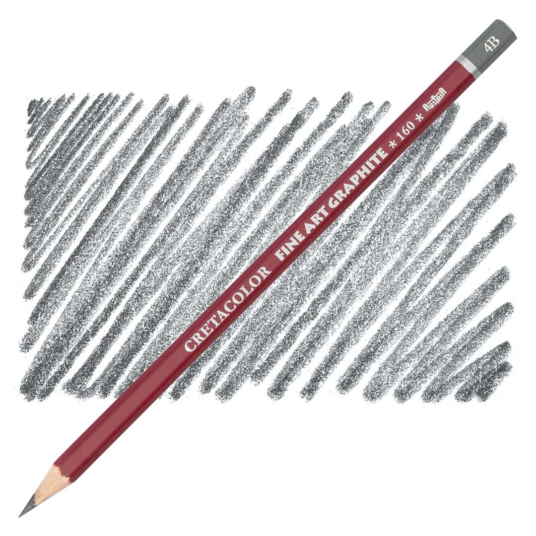 Open in modal - Cretacolor Fine Art Graphite Pencil - 4B pencil and swatch
