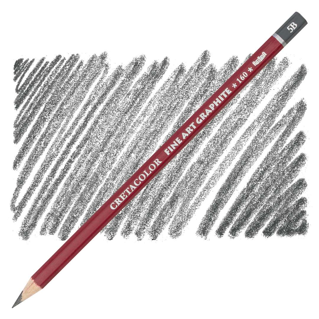 Open in modal - Cretacolor Fine Art Graphite Pencil - 5B pencil and swatch