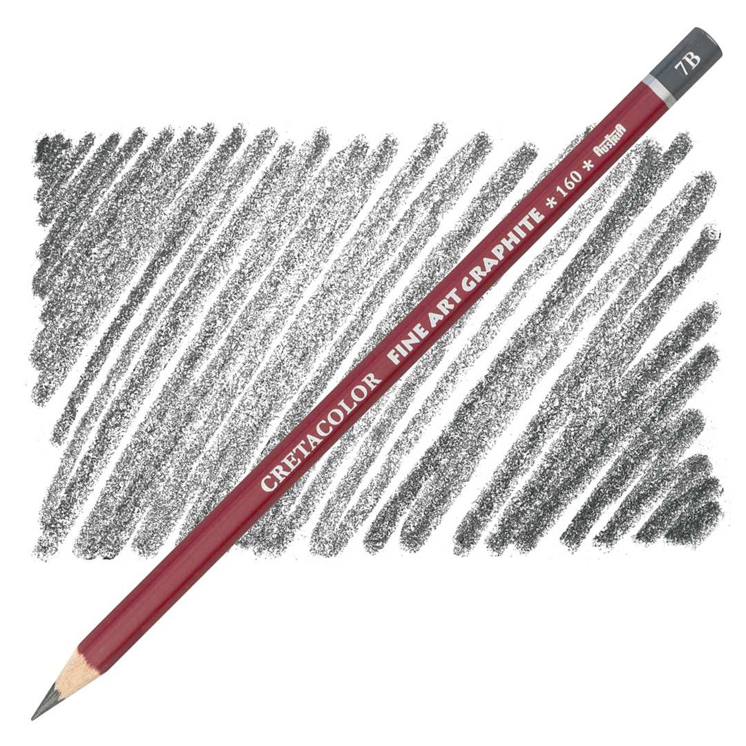 Open in modal - Cretacolor Fine Art Graphite Pencil - 7B pencil and swatch