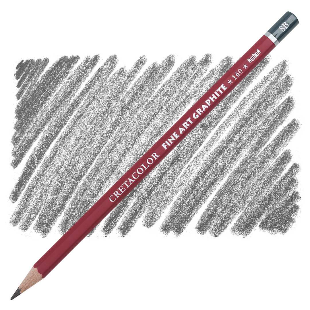 Open in modal - Cretacolor Fine Art Graphite Pencil - 8B pencil and swatch