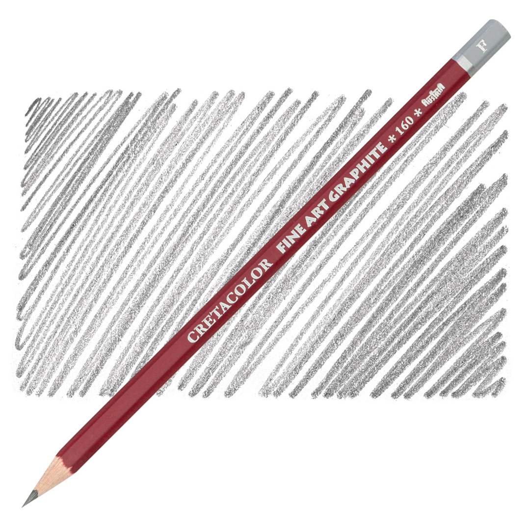 Open in modal - Cretacolor Fine Art Graphite Pencil - F pencil and swatch