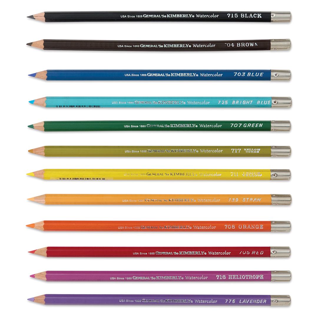 Open in modal - General's Kimberly Watercolor Pencil Set - Assorted Colors, Set of 12