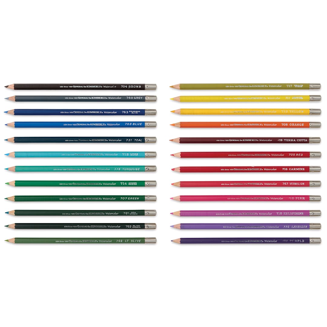 Open in modal - General's Kimberly Watercolor Pencil Set - Assorted Colors, Set of 24