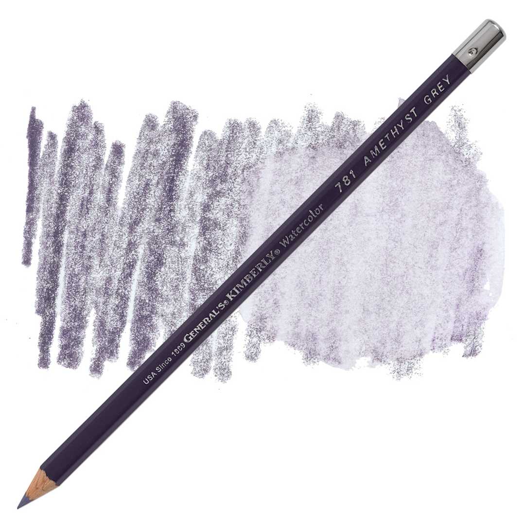 Open in modal - General's Kimberly Watercolor Pencil - Amethyst Gray pencil and swatch