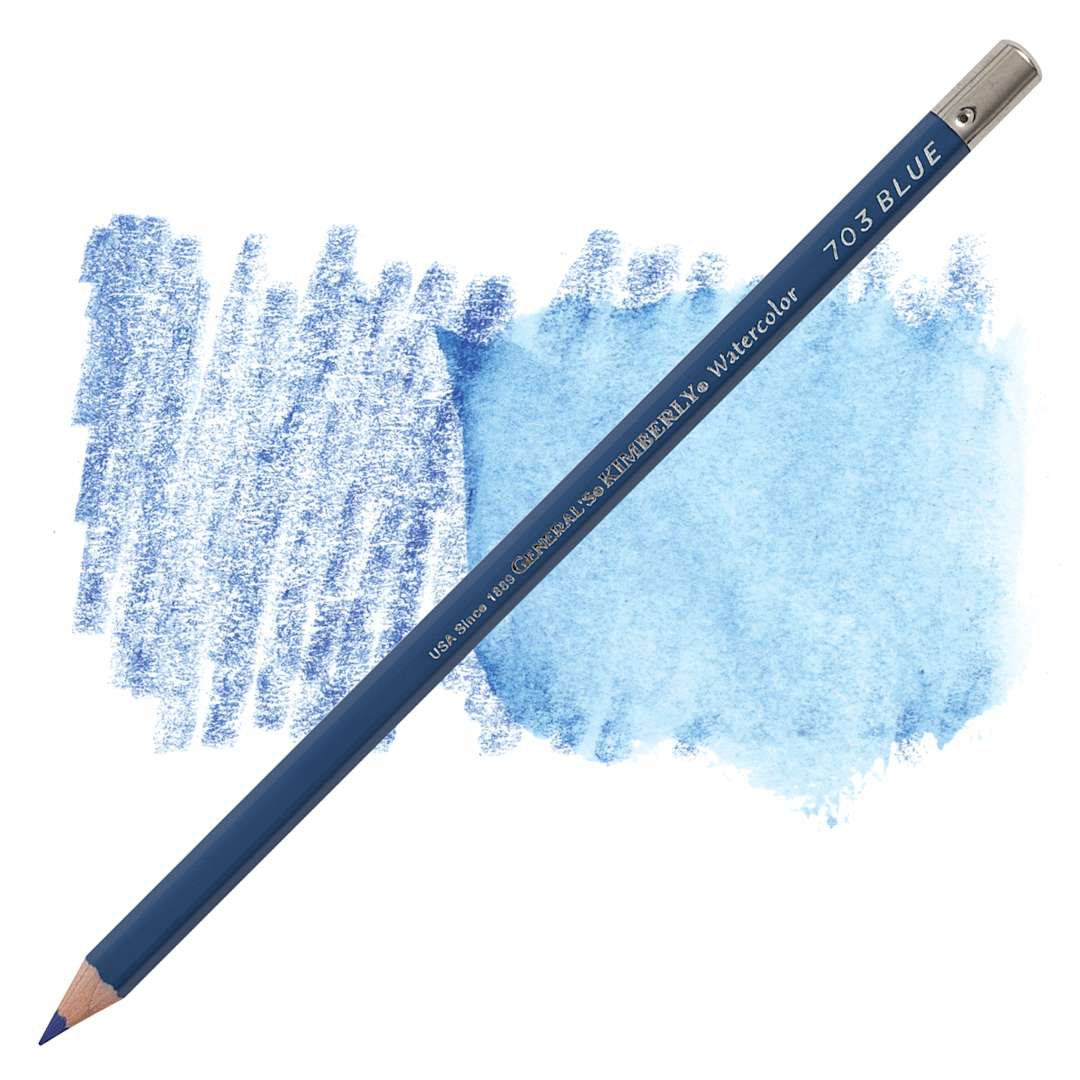 Open in modal - General's Kimberly Watercolor Pencil - Blue pencil and swatch