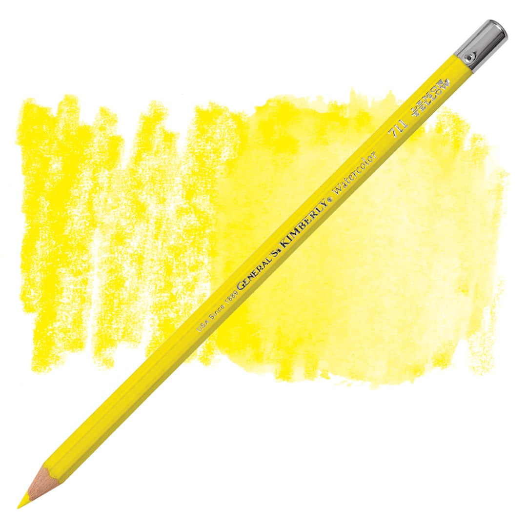 Open in modal - General's Kimberly Watercolor Pencil - Lemon Yellow pencil and swatch