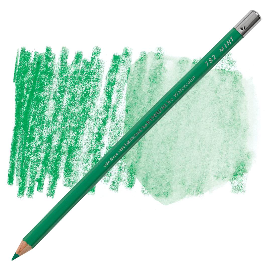 Open in modal - General's Kimberly Watercolor Pencil - Mint pencil and swatch
